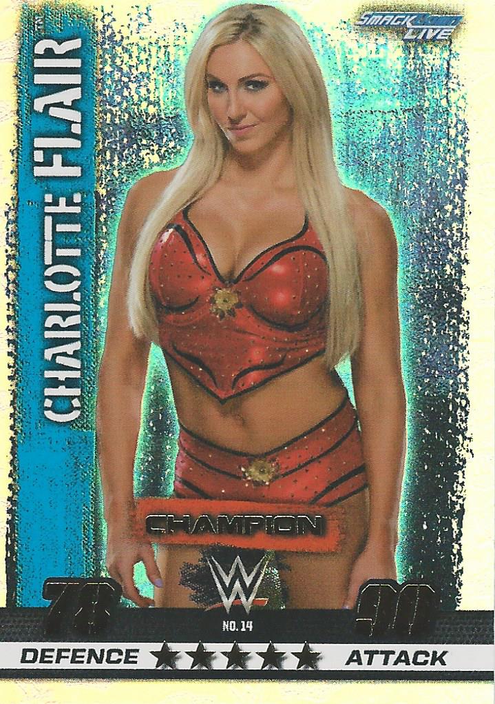 WWE Topps Slam Attax 10th Edition 2017 Champion Charlotte Flair #14