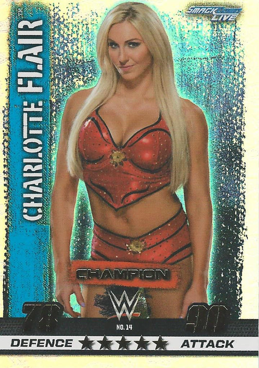 WWE Topps Slam Attax 10th Edition 2017 Champion Charlotte Flair #14