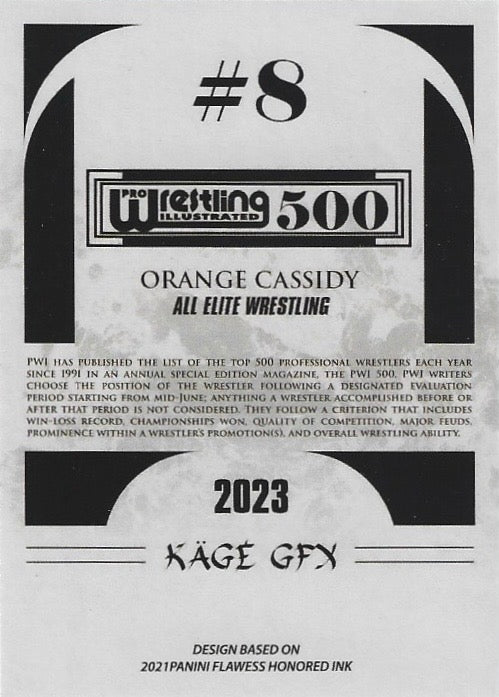 Orange Cassidy trading card PW Catalog