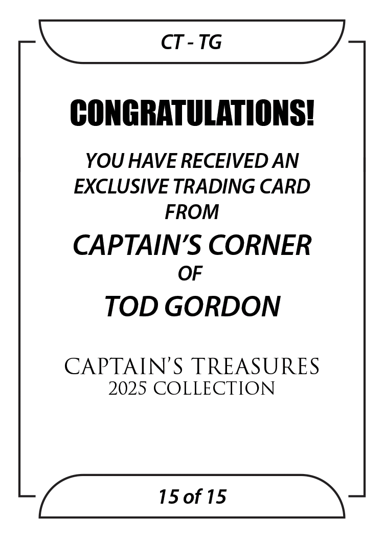 TOD Gordon trading card PW Catalog