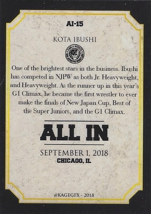 Kota Ibushi “the Golden Star”