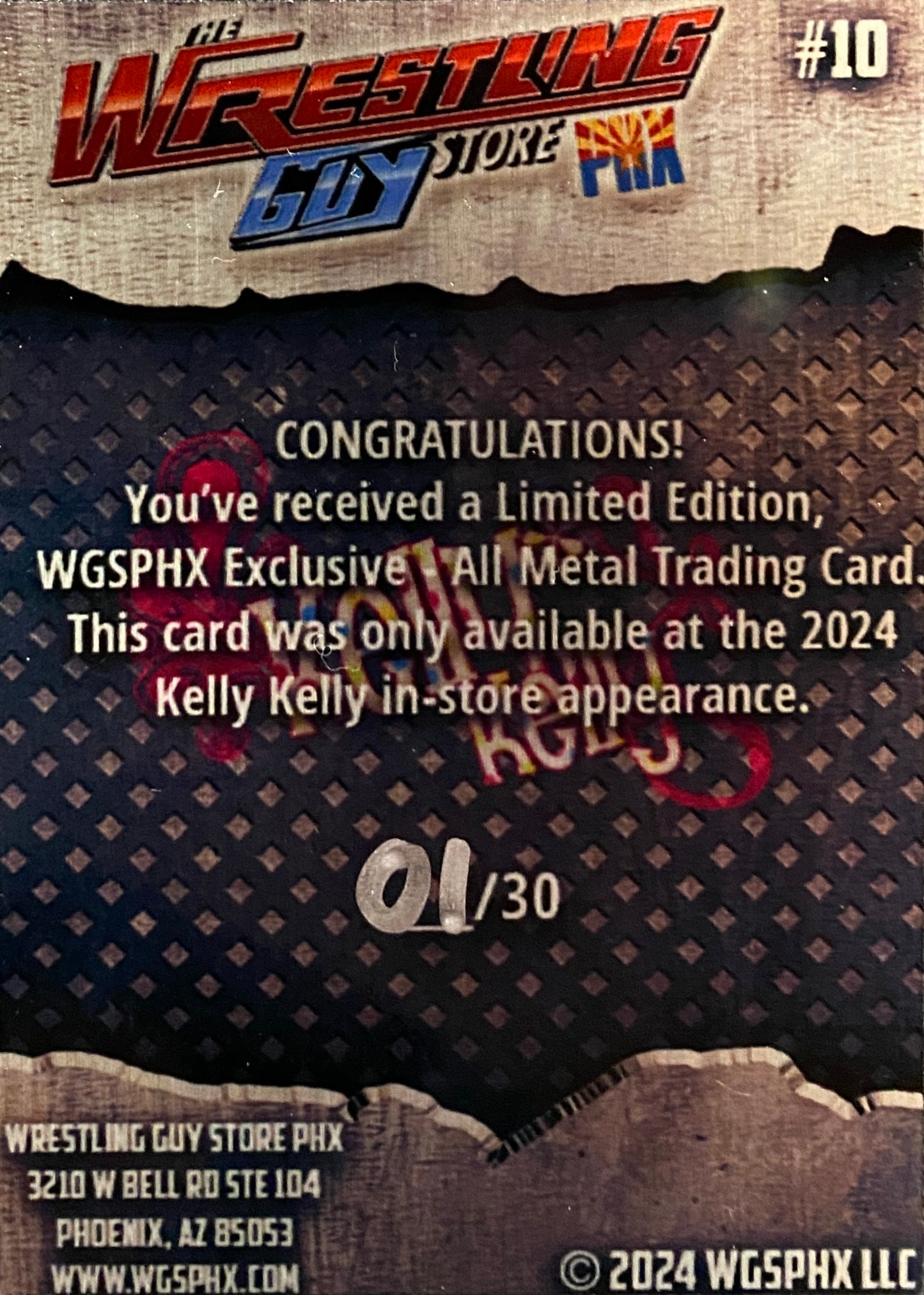 Kelly Kelly trading card PW Catalog