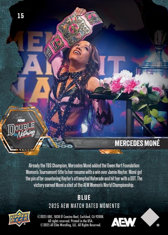 Mercedes MONÉ – Mercedes MONÉ Defeats Jamie Hayter to Win the Owen Hart Foundation Women’s Tournament