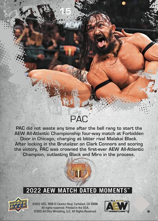 PAC – in a Four-Way Match at Forbidden Door in Chicago, PAC Becomes the Inaugural AEW All-Atlantic Champion