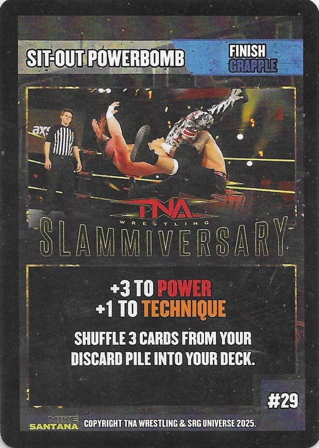 Finish Grapple: Sit-Out Powerbomb