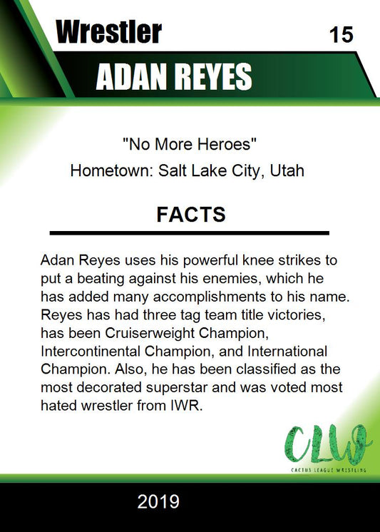 Adan Reyes Trading Card PWcatalog