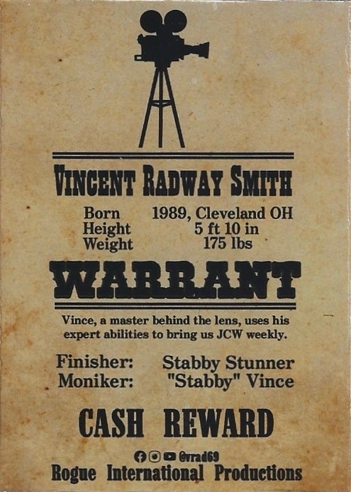 Vincent Radway Smith trading card PW Catalog