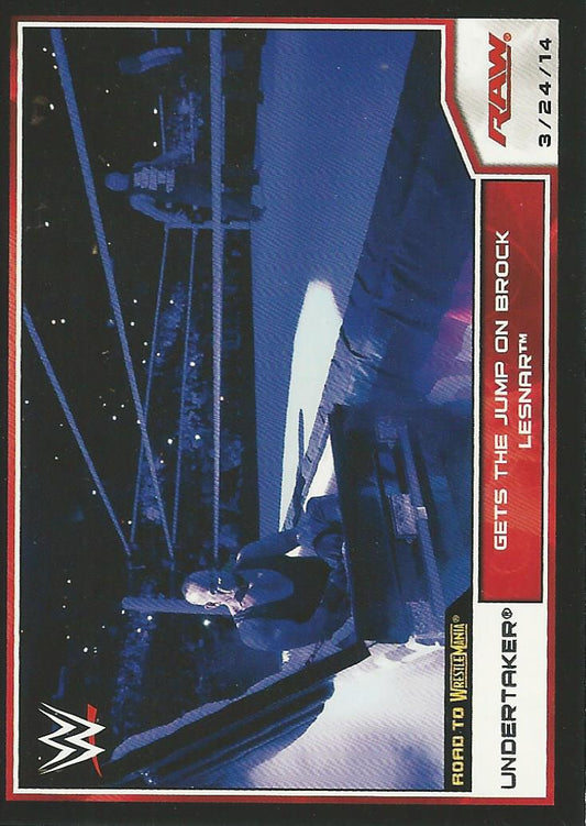 WWE Topps Road to Wrestlemania 2014 Undertaker #91