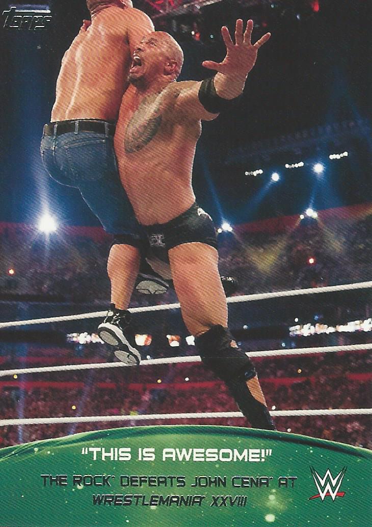 WWE Topps 2015 The Rock 1 of 10 trading card PW Catalog