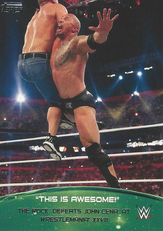 WWE Topps 2015 The Rock 1 of 10 trading card PW Catalog