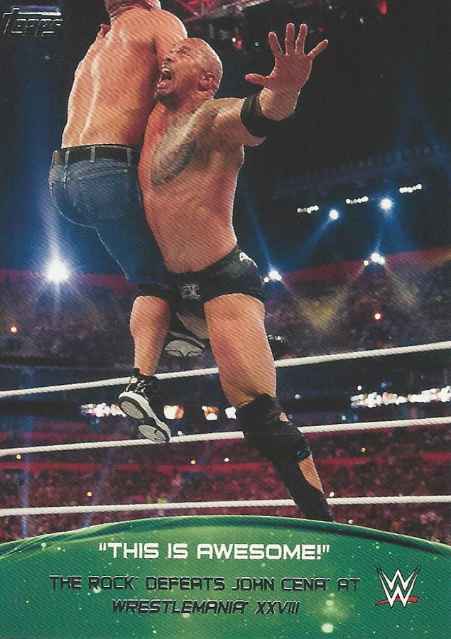 WWE Topps 2015 The Rock 1 of 10 trading card PW Catalog
