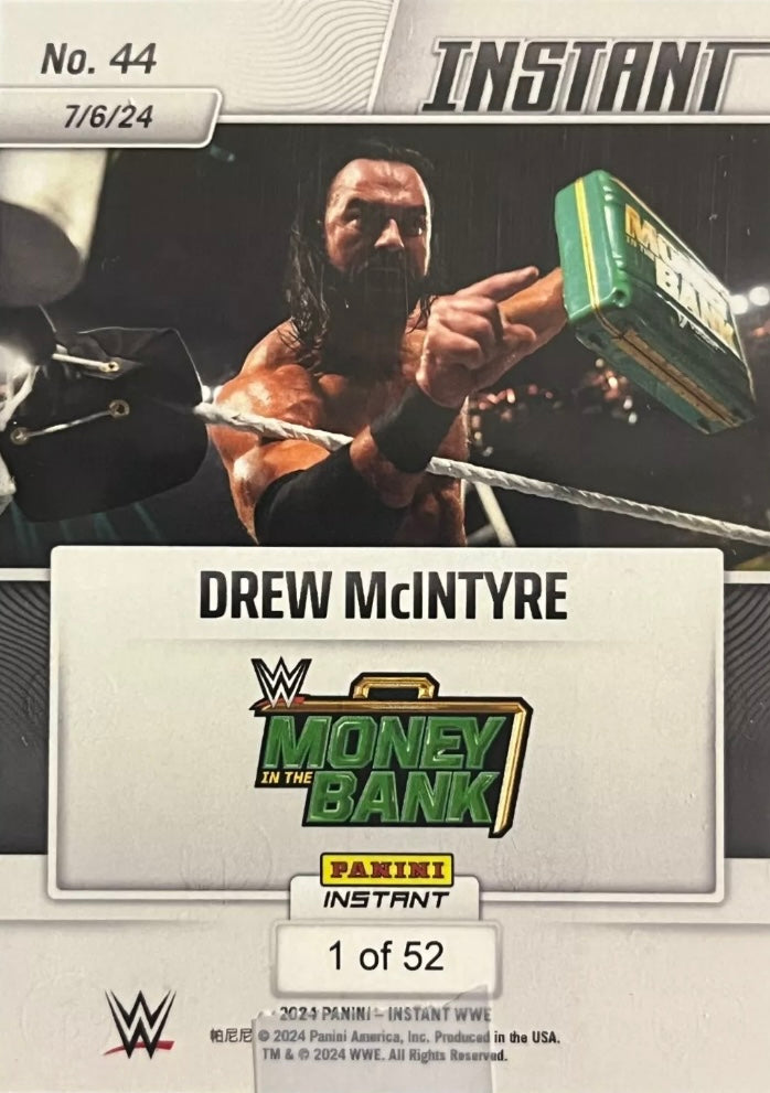 Drew Mcintyre – Drew Mcintyre Wins Money in the Bank Ladder Match trading card PW Catalog