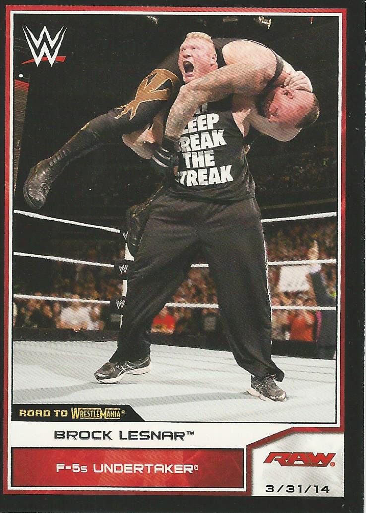 WWE Topps Road to Wrestlemania 2014 Brock Lesnar #92