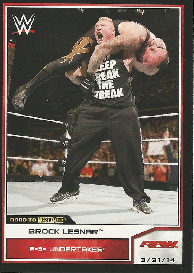 WWE Topps Road to Wrestlemania 2014 Brock Lesnar #92