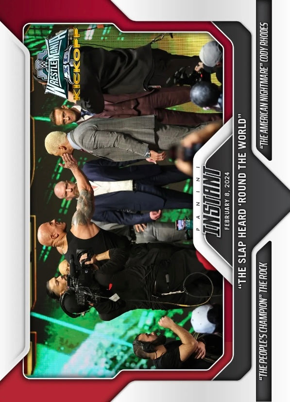 “The People’s Champion” the Rock / “the American Nightmare” Cody Rhodes – “the Slap Heard ‘Round the World” trading card PW Catalog