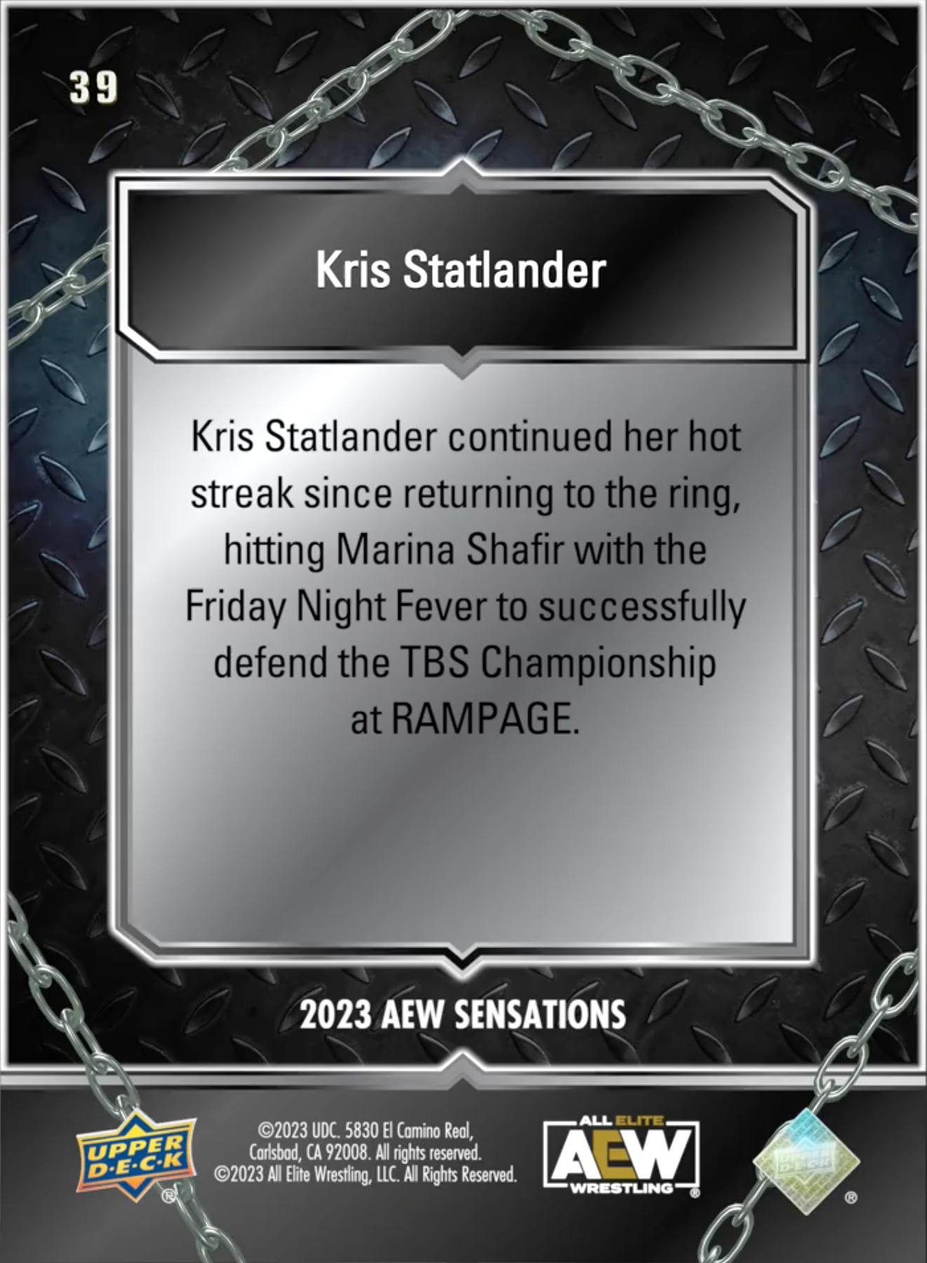 7/21/23 – Kris Statlander – Kris Statlander Defends the TBS Championship Against Marina Shafir