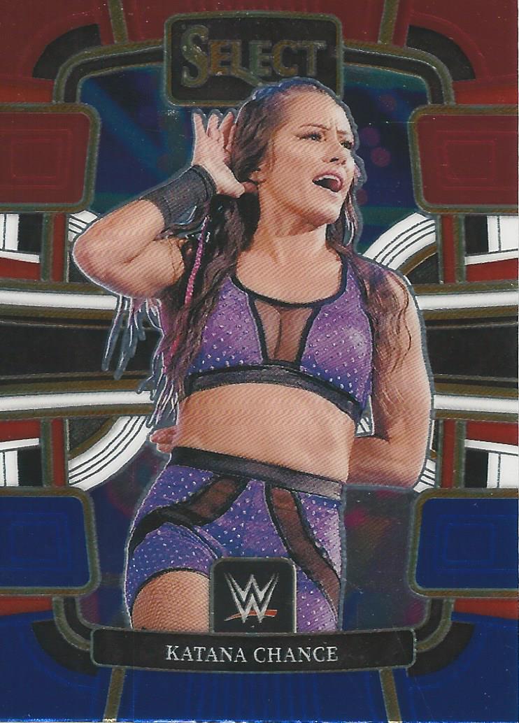 WWE Panini Select 2024 Blue/Silver/Red Katana Chance #80