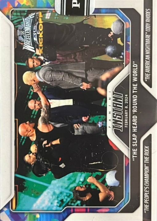 “The People’s Champion” the Rock / “the American Nightmare” Cody Rhodes – “the Slap Heard ‘Round the World” trading card PW Catalog
