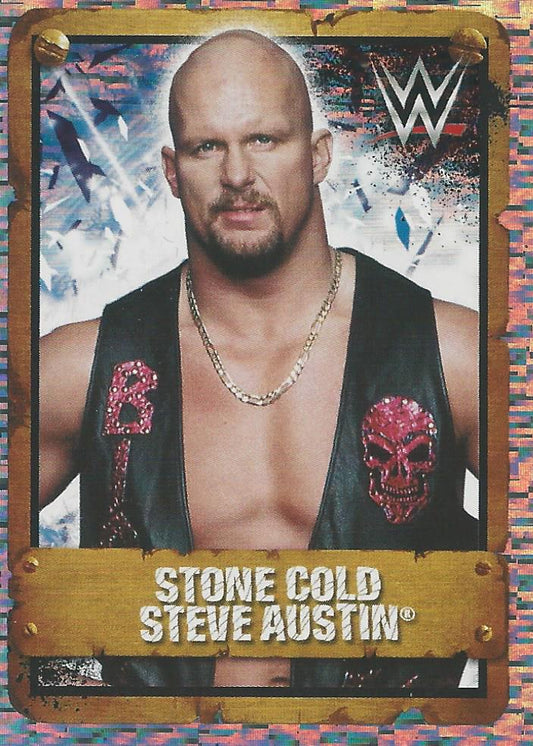 WWE Topps Stickers 2017 Stone Cold Steve Austin Foil #154