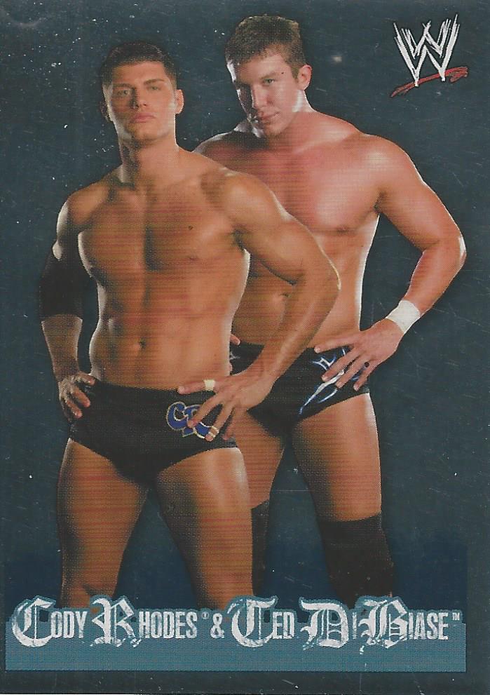WWE Topps Rivals 2009 Stickers Cody Rhodes and Ted Dibiase Foil #154