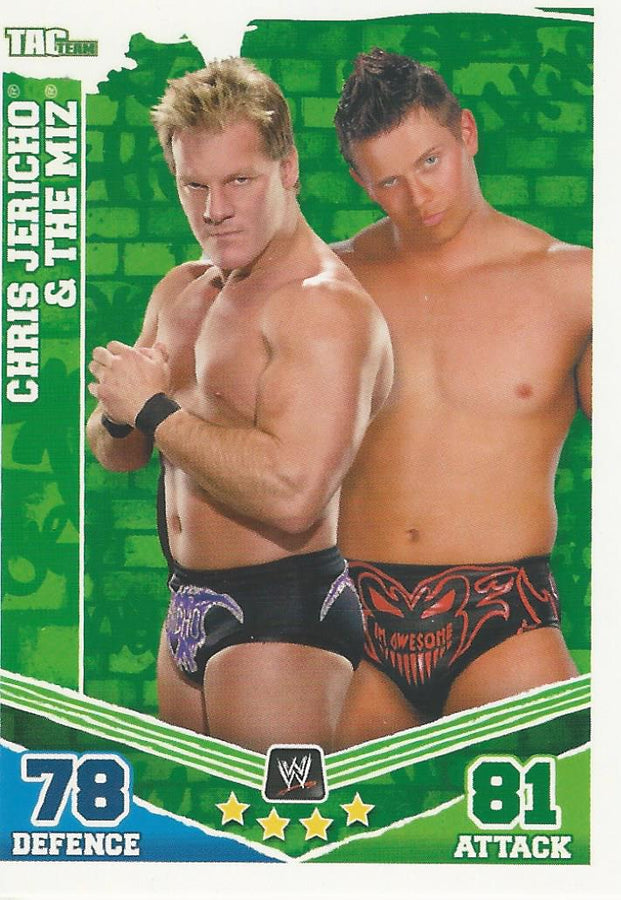 WWE Topps Slam Attax Mayhem 2010 Chris Jericho and The Miz #154