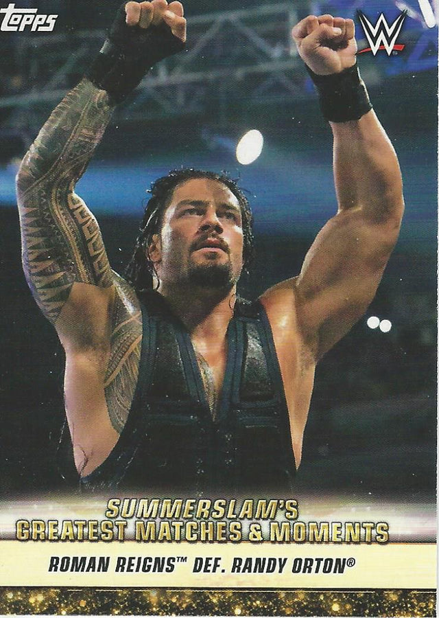 WWE Topps Summerslam 2019 Roman Reigns GM-35 trading card PW Catalog