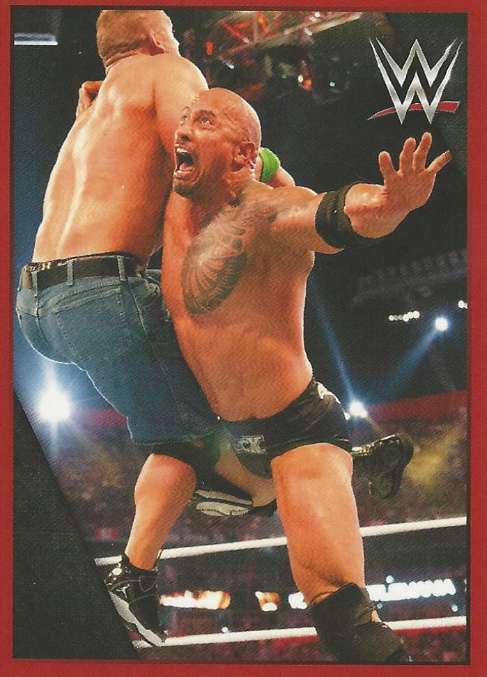 WWE Topps Then Now Forever 2016 Stickers The Rock #154