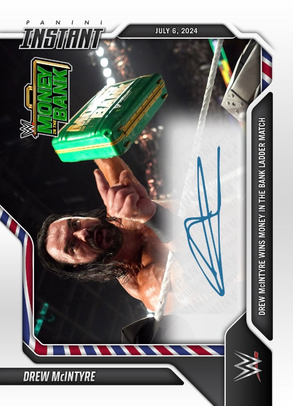 Drew Mcintyre – Drew Mcintyre Wins Money in the Bank Ladder Match trading card PW Catalog