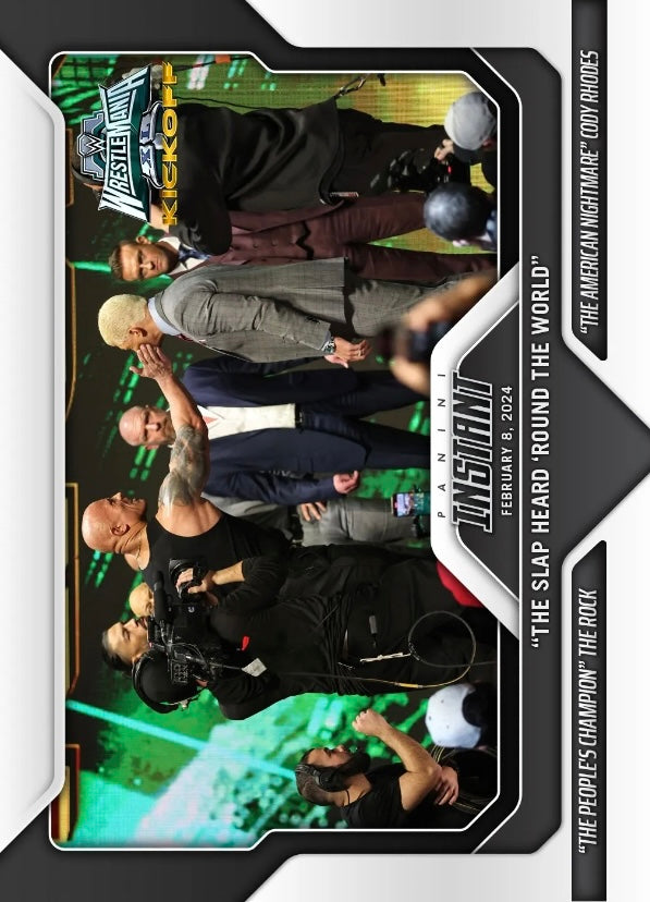 “The People’s Champion” the Rock / “the American Nightmare” Cody Rhodes – “the Slap Heard ‘Round the World” trading card PW Catalog