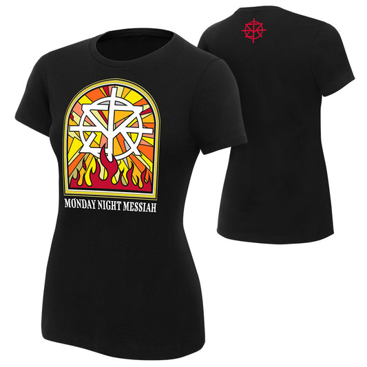 Seth Rollins "Stained Glass Flames" Women's Authentic T-Shirt T-Shirt PW Catalog