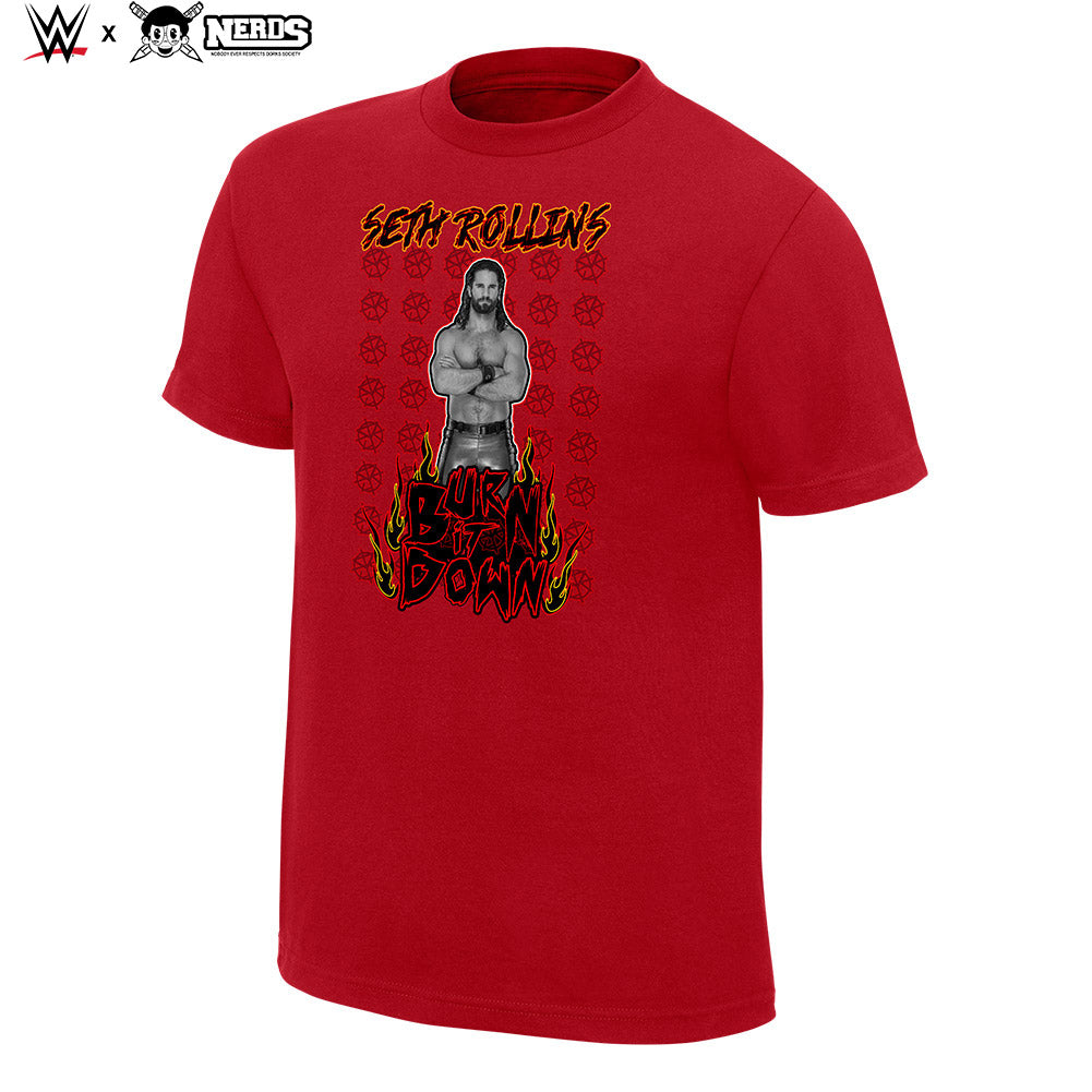 Seth Rollins "Burn it Down" Neon Collection Graphic T-Shirt T-Shirt PW Catalog