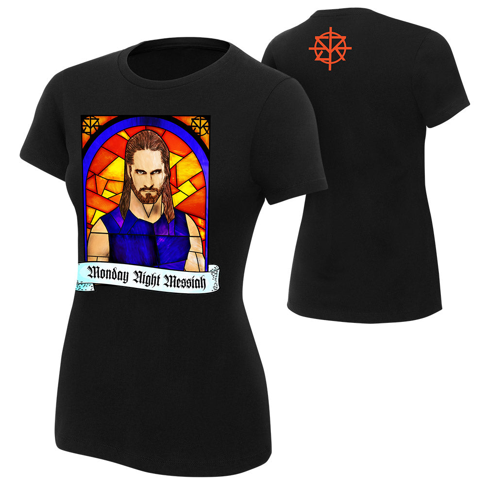 Seth Rollins "Monday Night Messiah" Women's Authentic T-Shirt T-Shirt PW Catalog