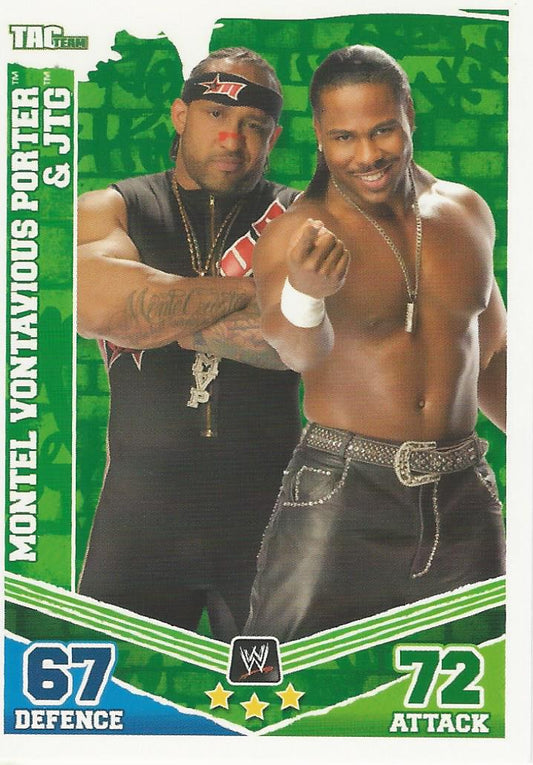 WWE Topps Slam Attax Mayhem 2010 MVP and JTG #155