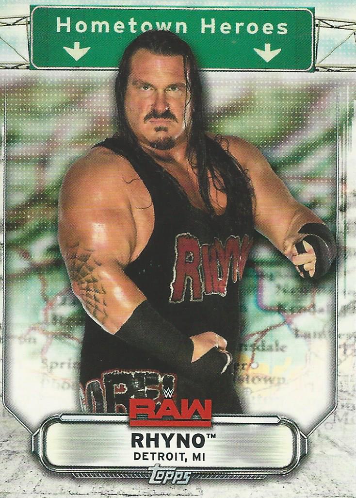 WWE Topps Raw 2019 Rhyno HH-31 trading card PW Catalog