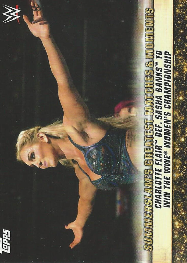 WWE Topps Summerslam 2019 Charlotte Flair GM-37 trading card PW Catalog