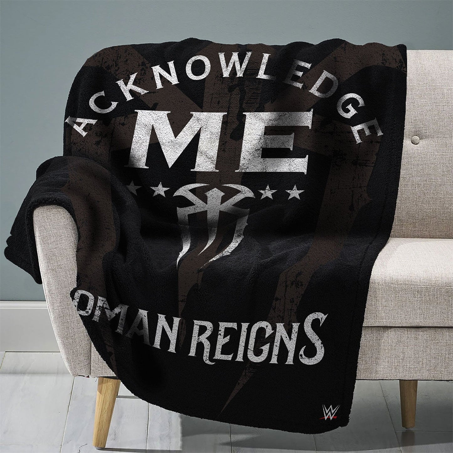 Roman Reigns "Acknowledge Me" Sleep Squad Fleece Throw Blanket