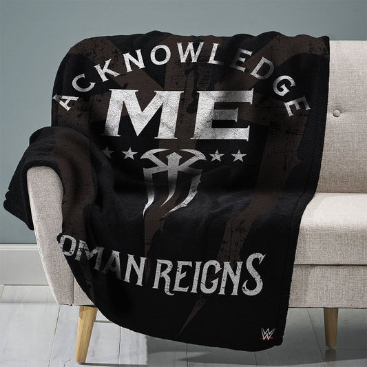 Roman Reigns "Acknowledge Me" Sleep Squad Fleece Throw Blanket