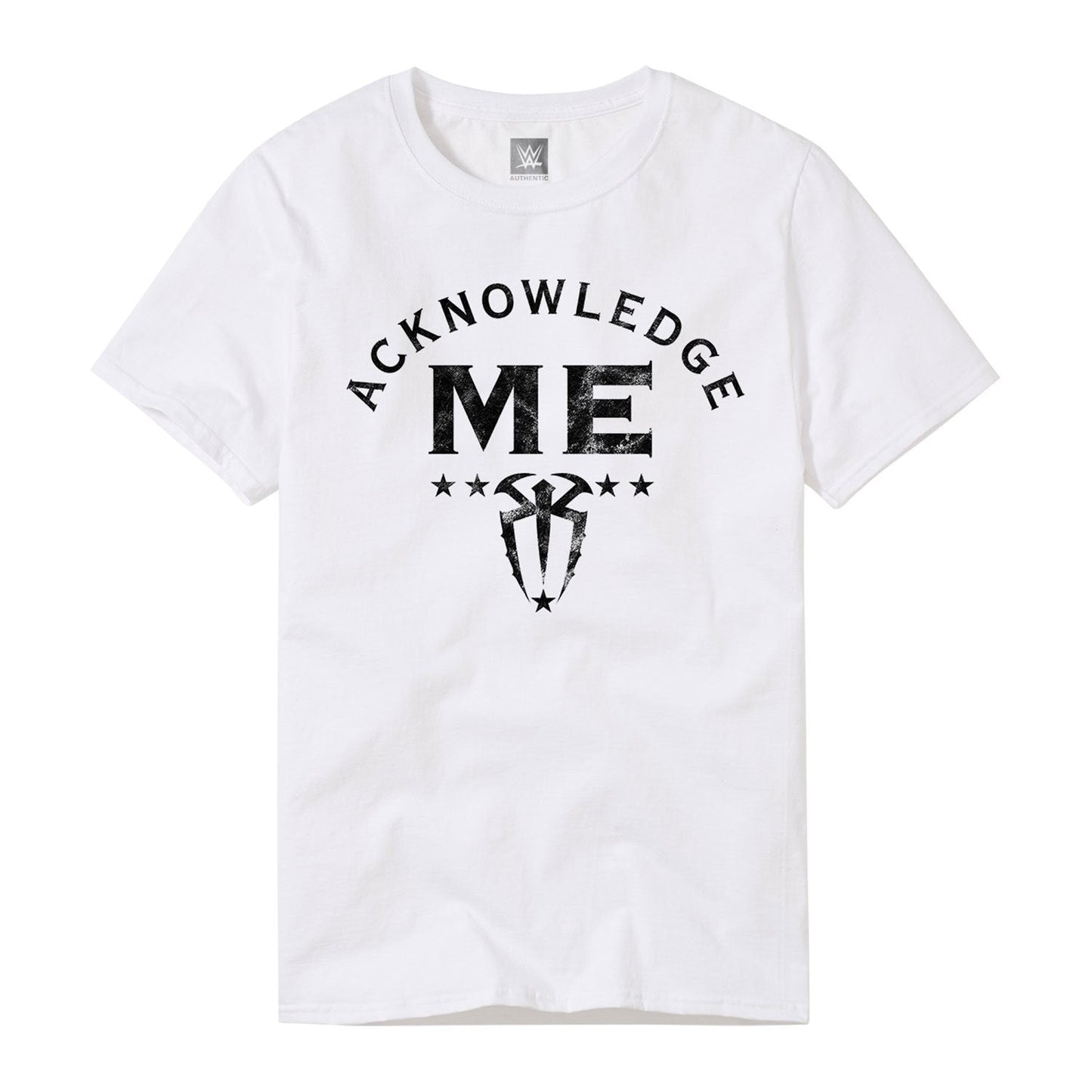 [Color:White] Roman Reigns "Acknowledge Me" White T-Shirt