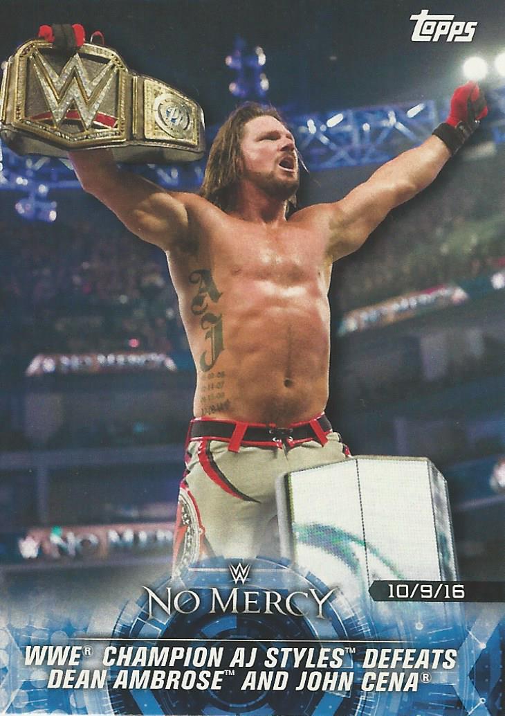 WWE Topps Road to Wrestlemania 2018 AJ Styles #56