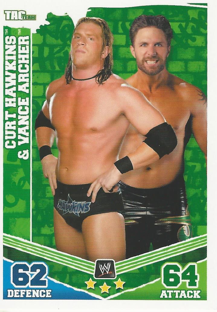 WWE Topps Slam Attax Mayhem 2010 Curt Hawkins and Vance Archer #156