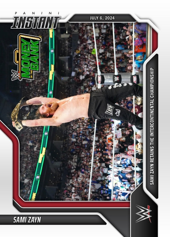 Sami Zayn – Sami Zayn Retains the Intercontinental Championship trading card PW Catalog