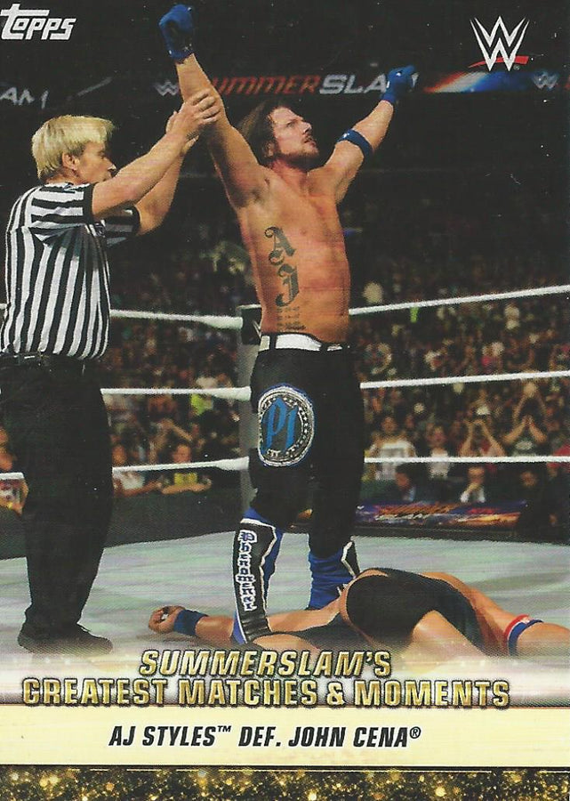 WWE Topps Summerslam 2019 AJ Styles GM-39 trading card PW Catalog