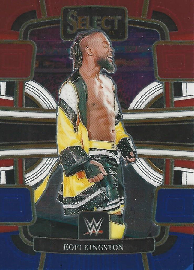WWE Panini Select 2024 Blue/Silver/Red Kofi Kingston #90