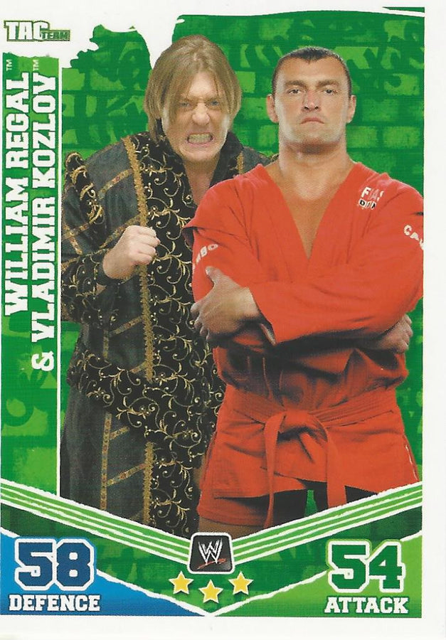 WWE Topps Slam Attax Mayhem 2010 William Regal and Vladimir Kozlov #157