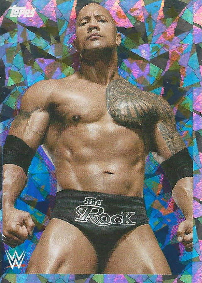 WWE Topps Road to Wrestlemania Stickers 2021 The Rock #158