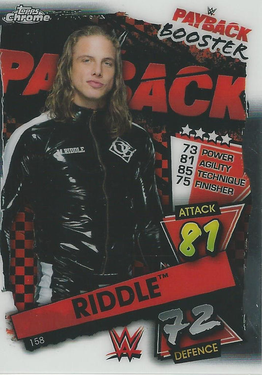 WWE Topps Slam Attax Chrome 2021 Riddle #158