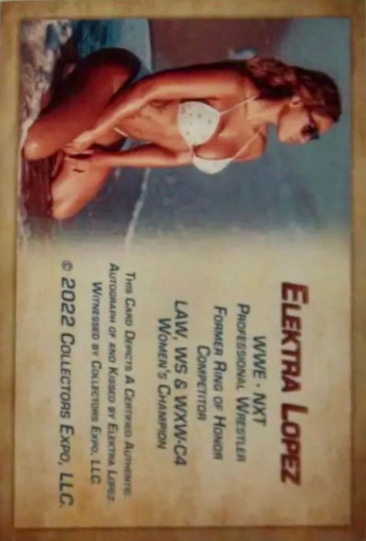 Elektra Lopez trading card PW Catalog