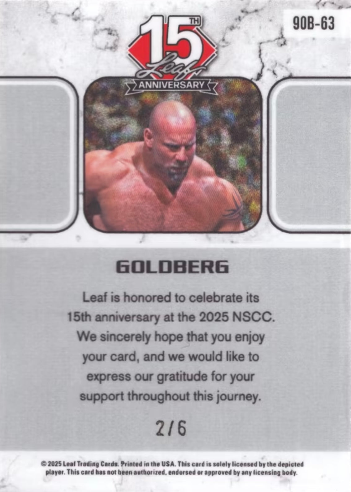 Goldberg trading card PW Catalog