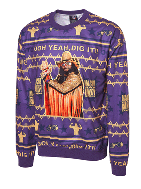 Macho Man Randy Savage Light Up Ugly Holiday Sweatshirt 2019