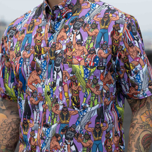 Macho Man Randy Savage "Mashup" RSVLTS Button Down Shirt